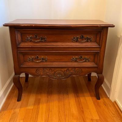 F1144 Vintage Heckman Two Drawer Dresser/ Stand