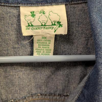 The Quacker Factory Jean Shirts/Jackets Size 3X