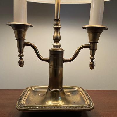 F1146 Vintage Brass Bouillotte Table Lamp