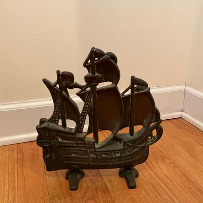 F1149 Antique Iron Ship Door Stop