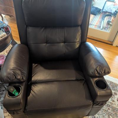 MCombo Medium Dual Motor Power Lift Recliner Chair With Massage And Heat And Cup Holders