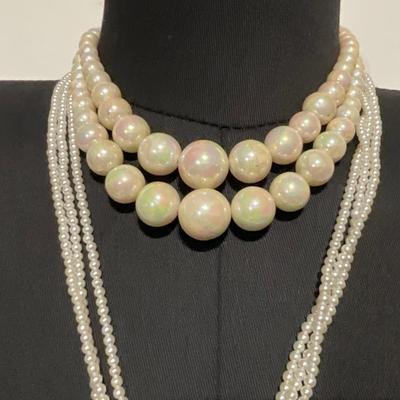 Vintage Faux Pearl Necklaces
