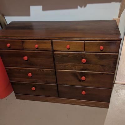 10 Drawer Wooden Dresser