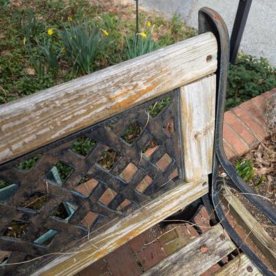 Cast Iron Wood Outdoor Bench