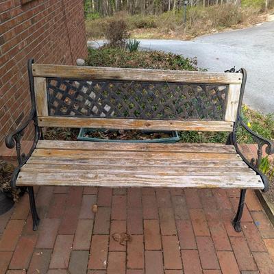 Cast Iron Wood Outdoor Bench
