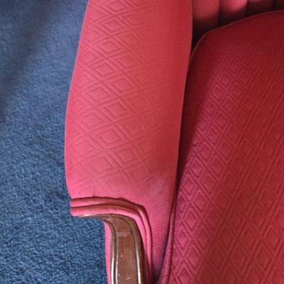 LOT 1L: Barrel Back Arm Chair with Accent Pillow