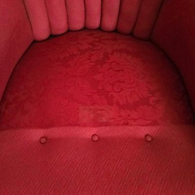 LOT 1L: Barrel Back Arm Chair with Accent Pillow