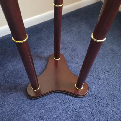 LOT 2L: Round Marble Top Plant Stand/Side Table