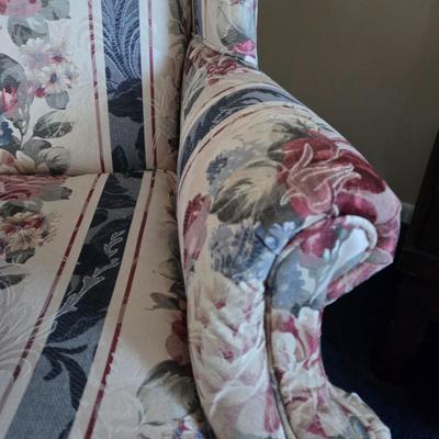 LOT 3L: Broyhill Queen Anne Style Arm Chair with Matching Ottoman