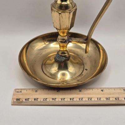 LOT 5L: Assortment of Brass Colored Candlestick Holders