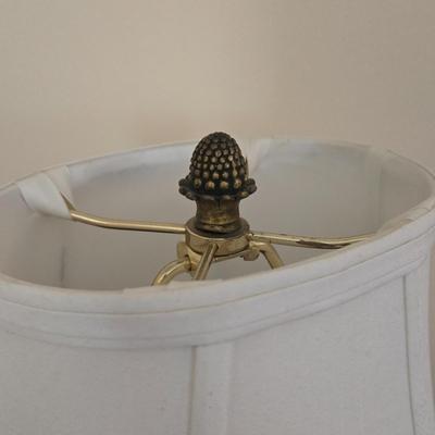 LOT 8L: Unknown Maker Blue and White Flowered Lamp, Victoria Ware Bowl & Small Pitcher