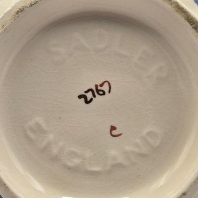 LOT 13L: Asian Porcelain Pitcher, Sadler Teapot, & Hand Painted Bud Vase From Portugal