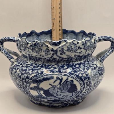 LOT 14L: Hand Made Pitcher with Makers Wording on Bottom, Victoria Ware Pitcher, & Unknown Maker Two Handled Bowl