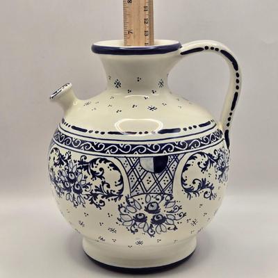 LOT 14L: Hand Made Pitcher with Makers Wording on Bottom, Victoria Ware Pitcher, & Unknown Maker Two Handled Bowl