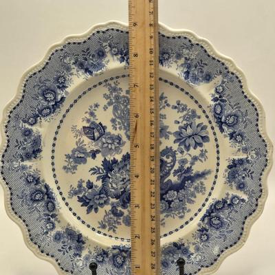 LOT 15L: Tuscan Rose Plate & Three Unknown Maker Vases