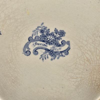 LOT 15L: Tuscan Rose Plate & Three Unknown Maker Vases