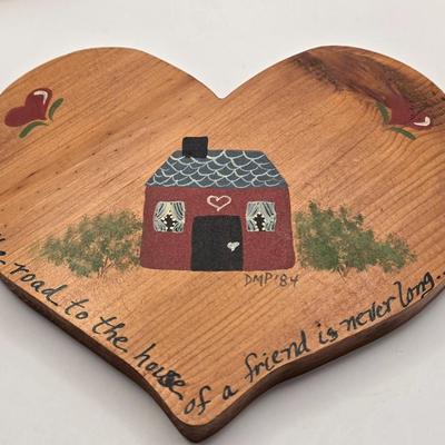 LOT 16L: Hand Painted Country Decor & Recipe Box