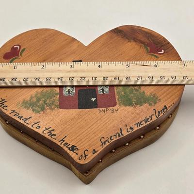 LOT 16L: Hand Painted Country Decor & Recipe Box