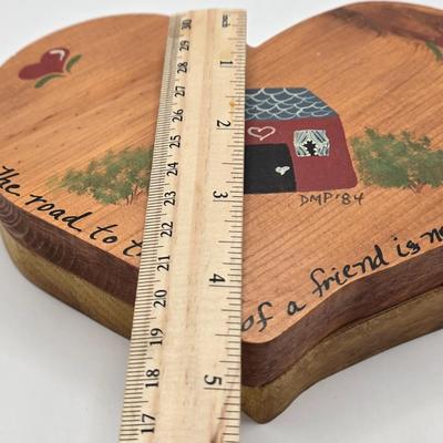 LOT 16L: Hand Painted Country Decor & Recipe Box