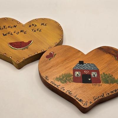 LOT 16L: Hand Painted Country Decor & Recipe Box