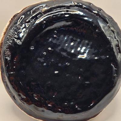 LOT 17L: Shades of Blue & White Bowl; Appears to be Hand Made, Boy Playing Flute Figurine, Small Schmid Brothers Angel, Two Willow...