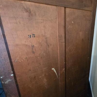 LOT 22L: Antique Solid Wood Armoire