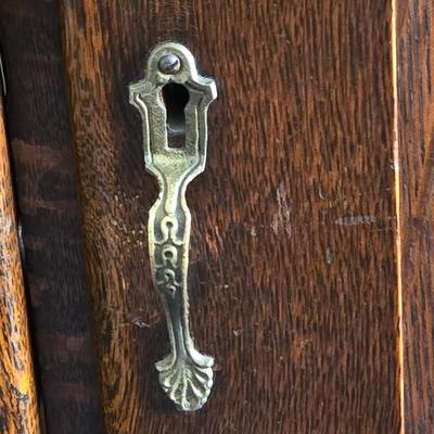 LOT 22L: Antique Solid Wood Armoire