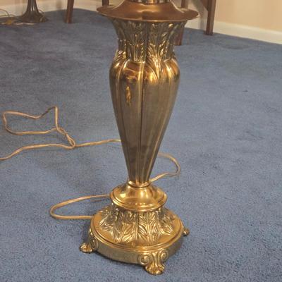 LOT 30L: Two Brass Toned Table Lamps