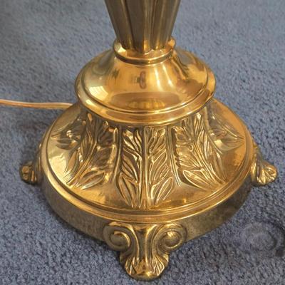 LOT 30L: Two Brass Toned Table Lamps