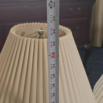 LOT 30L: Two Brass Toned Table Lamps