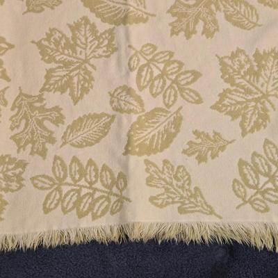 LOT 32L: Two Hand Crocheted Afghan Blankets & Reversible Leaf Blanket