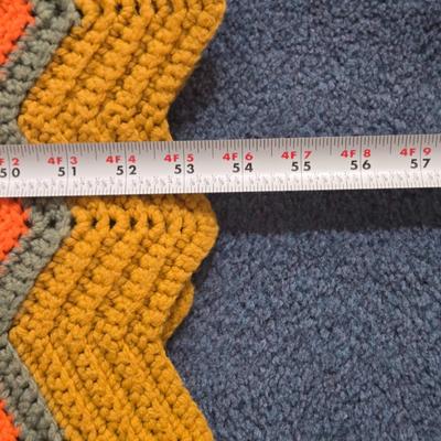 LOT 32L: Two Hand Crocheted Afghan Blankets & Reversible Leaf Blanket