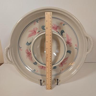 LOT 35D: Deviled Egg Plate, & Two Handled Chip/Veggies/Fruit and Dip Platter