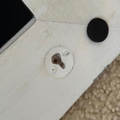 LOT 42A: Wooden Floral Framed Mirror & Two Floral Table Lamps