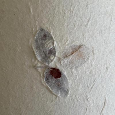 LOT 44A: Two Wooden Side Tables w/ Floral Table Lamp