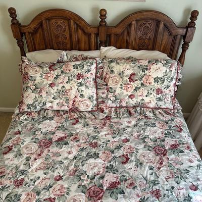 LOT 45A: Wooden Headboard w/ Full-Size Bed Frame