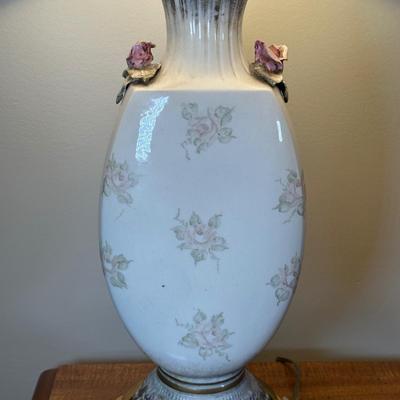 LOT 48B: Two Vintage Capodimonte Style Porcelain Table Lamps