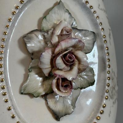 LOT 48B: Two Vintage Capodimonte Style Porcelain Table Lamps