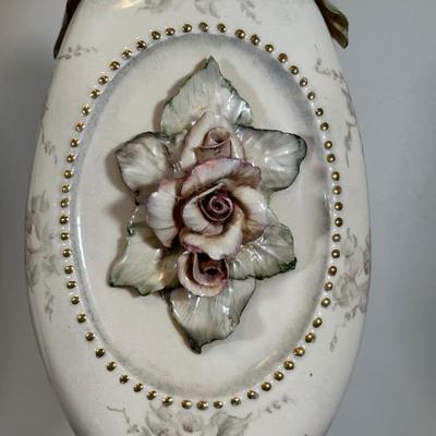 LOT 48B: Two Vintage Capodimonte Style Porcelain Table Lamps