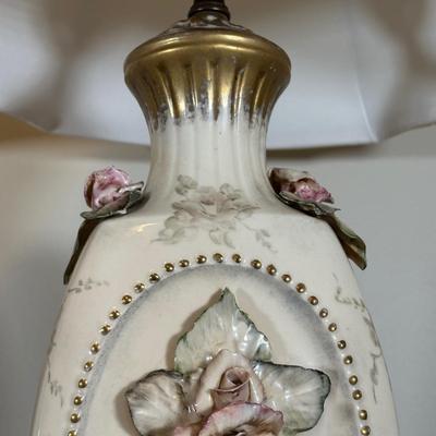LOT 48B: Two Vintage Capodimonte Style Porcelain Table Lamps