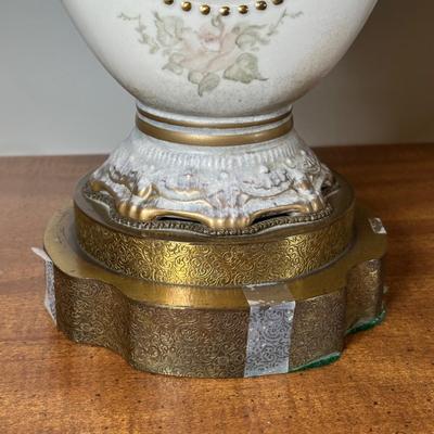 LOT 48B: Two Vintage Capodimonte Style Porcelain Table Lamps