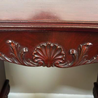 LOT 49C: Vintage Mahogany Vanity w/ French Louis XV Style Wall Mirror