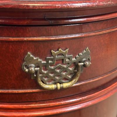 LOT 49C: Vintage Mahogany Vanity w/ French Louis XV Style Wall Mirror