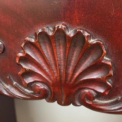 LOT 49C: Vintage Mahogany Vanity w/ French Louis XV Style Wall Mirror