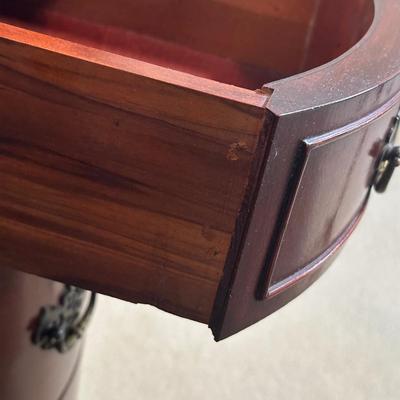 LOT 49C: Vintage Mahogany Vanity w/ French Louis XV Style Wall Mirror