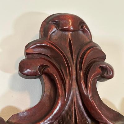 LOT 49C: Vintage Mahogany Vanity w/ French Louis XV Style Wall Mirror