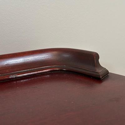 LOT 49C: Vintage Mahogany Vanity w/ French Louis XV Style Wall Mirror