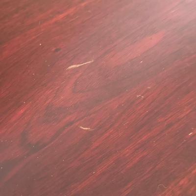 LOT 49C: Vintage Mahogany Vanity w/ French Louis XV Style Wall Mirror