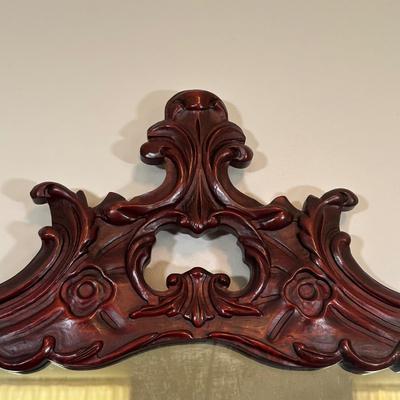 LOT 49C: Vintage Mahogany Vanity w/ French Louis XV Style Wall Mirror