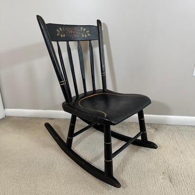 LOT 51A: Two Vintage Hand Painted Rocking Chairs